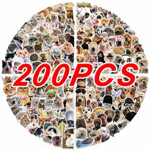 50/100/200pcs 재미 있은 귀여운 고양이 개 MEME 동물 스티커 Kawaii 데칼 DIY 노트북 전화 자동차 가방 장식 스티커 어린이 장난감