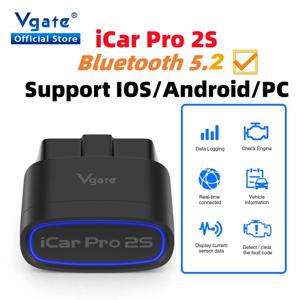 Vgate iCar Pro 2S ELM327 블루투스 V5.2 자동차 OBD 스캐너 업그레이드된 EV 자동 진단 도구 BimmerCode IOS 안드로이드용 에너지 자동차
