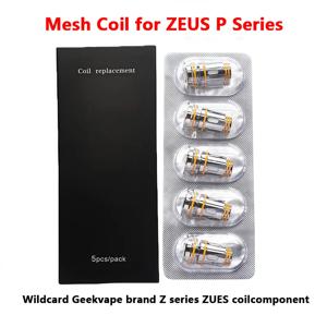 Geekvape Aegis Boost Pro/Obelisk 60/XP 77W/Z100C DNA/E100/E100i/B100 키트에 맞는 5PCS P 시리즈 Vape 메쉬 코일 교체 코일