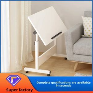 접이식 테이블 스탠딩 사무실 롤러가 있는 작은 테이블 이동식 리프팅 간단한 침대 옆 노트북 컴퓨터 책상