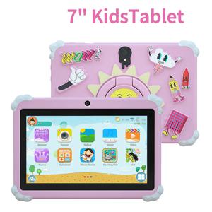 2025년형 7인치 만화 패턴 어린이용 태블릿 쿼드 코어 4GB+64GB ROM 안드로이드 13 학습 교육 게임 태블릿 어린이 선물