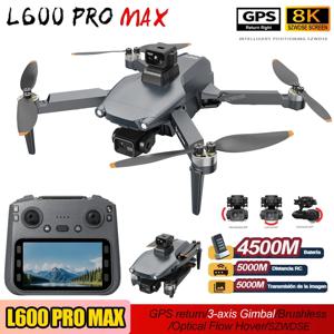 L600 PRO MAX GPS 드론 전문가용 8K 3축 짐벌 HD 듀얼 카메라 장애물 회피 FPV 브러시리스 5G WIFI RC 쿼드콥터 장난감