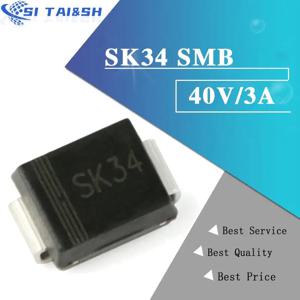 Si Tai&SH 100개/몫 SK34 SMB 40V/3A 쇼트키 다이오드 정류기 데이터 시스템