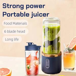 1pc 휴대용 과즙기 - 신선한 과일 및 야채 밀크셰이크를 위한 청소가 쉬운 개인용 주스 메이커입니다.