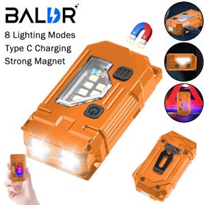 강력한 포켓 토치 라이트 마그네틱 손전등 초강력 LED 다기능 린테르나 COB LED EDC 미니 키체인 손전등