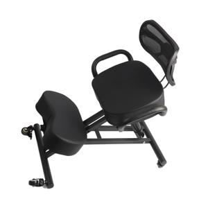 높이 조절 가능 인체공학적 통기성 등받이 무릎 의자 (가죽 쿠션 포함) 정형외과용 스툴