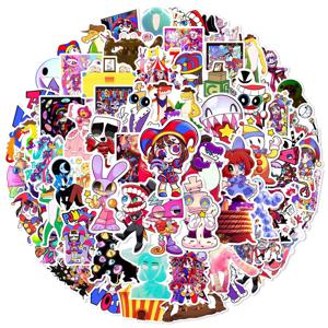 60Pcs 마법의 서커스 낙서 스티커 생일 파티 장식 수하물 스케이트 보드 스티커