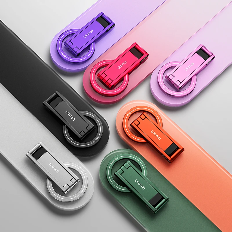 Ulanzi MA60 접이식 마그네틱 전화 삼각대 0.8cm 데스크탑 스탠드 용 초슬림 양면 자석 전화 삼각대 라이브 스트리밍 Vlog