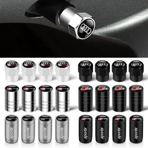 4개 금속 자동차 스타일링 휠 타이어 밸브 캡 커버 액세서리 (아우디 8V A5 A6 C7 A7 Q3 Q5 RS5 RS6 RS7 A1 A2 A3 A4 B8 8P B9 용)