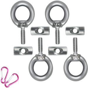 2/4set 6mm 차양 레일 스토퍼 (카라비너 ​​후크 포함) 캐러밴 캠핑카 캠핑카 캠핑 텐트 용 엔드 스토퍼 차단 키트