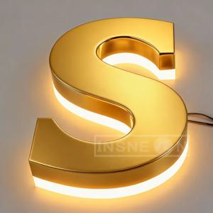 맞춤형 개인화 LED 조명 간판 3D 금속 글자 야외 비즈니스 상점 방수 조명 백라이트 간판
