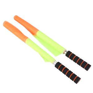 2Pcs 심판 라인맨 플래그 보관 가방 스포츠 경기 축구 축구 하키 훈련을위한 휴대용 심판 플래그