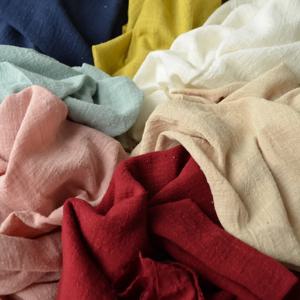 부드러운 모래 세척 슬럽 코튼 원단 젠 플리츠 코튼 린넨 원단 드레스 여성 로브 사진 촬영 배경 재봉 천