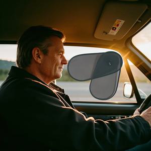 1pc 자동차 사이드 쉐이드, 텔레스코픽 디자인, 모든 자동차 용 단열 썬 블로커, 비전 차단 없음, 여행/가정/자동차 사용