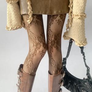 2025 신상 타이츠 여성용 섹시 레이스 플로럴 허벅지까지 오는 스타킹 팬티스타킹 란제리 메쉬 망사 스타킹 여성 타이츠