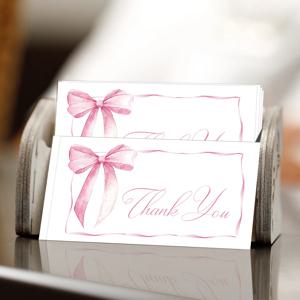50pc 주문 및 선물 포장을위한 감사 카드 빈 메모 상업 장식 라벨 감사합니다 작은 명함 용품