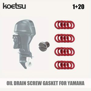 KOETSU 오일 드레인 스크류 가스켓 - 야마하 스즈키 토하츠 머큐리 선외 추진 엔진용 (2행정 4행정)