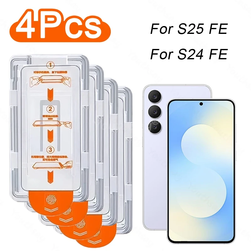 오레오포빅 코팅 먼지 방지 쉬운 설치 스크린 보호 유리 삼성 갤럭시 S25 FE 유리 S25 FE S24 FE 강화유리