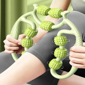 원형 다리 마사지기 - 허벅지와 종아리용 12라운드 슬리밍 및 근육 이완 장비, 다리 토닝 기구