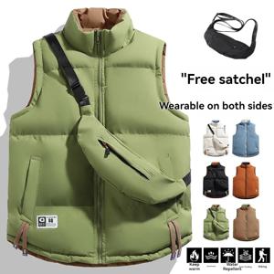 새로운 겨울 패션 따뜻한 양면 면 조끼 야외 고품질 통기성 편안한 캐주얼 방한 패딩 재킷