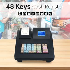 전자 금전 등록기 48키 RS232 USB 포트 2.8인치 디스플레이 매장용 금전 등록기 58mm 열전사 프린터 포함