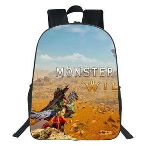 Monster Hunter Wilds Printed Backpack Monster Hunter Wilds Student Backpack