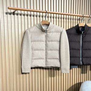 남성용 세련된 캐주얼 화이트 덕다운 재킷 스탠드 칼라 보온 가을 겨울 신상품 렐슨 섬유 원단 코트
