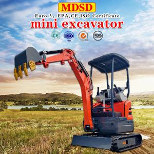 크롤러 2톤 미니 굴삭기 DDP 배송 소형 굴착기 유압 풀 액세서리 농업용 굴삭기 쿠보타 엔진 맞춤형