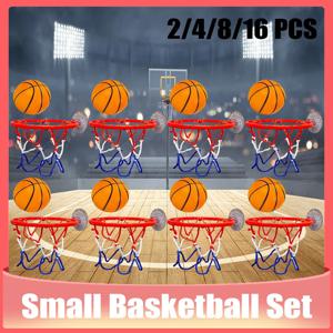 2/4/8/16개 소형 농구 세트, 손목 운동용 고무 탄성 공, 어린이 운동 슈팅 테이블 게임 장난감