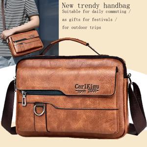세련된 멀티컬러 인조 가죽 메신저 백 조절 가능한 스트랩 경량 일상 출퇴근 야외 여행용 스타일리시한 기능성 가방