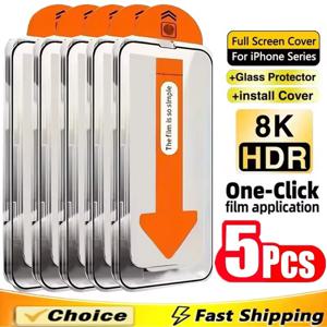 1-5PCS 먼지 없는 강화유리 샤오미 레드미 15 15C 14C 13C 노트 14 13 프로 5G 12 11 10 9 8 7 12C 10C A3 12S 화면 보호기