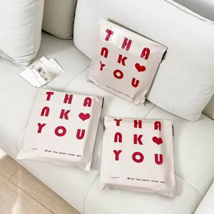 20개 빨간색 영어 인쇄 특급 배송 선물 가방 (매장용 방수 의류 소포 포장 가방 봉투 택배 파우치)