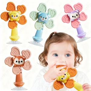 아기 목욕 장난감 흡착 회전 장난감 흡착컵 만화 딸랑이 교육용 장난감 어린이 남아 여아 선물 재미있는 발달 장난감