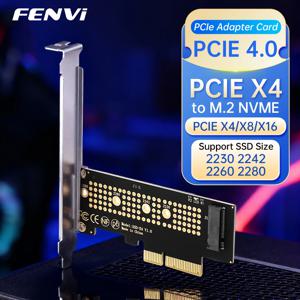 FENVI M.2 NVME to PCI-E X4 컨버터 어댑터 M.2 NVME SSD M 키 확장 카드 PCIE X4 X8 X16 라이저 2230/2242/2260/2280용