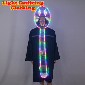 할로윈 커플 재미있는 LED 의상 남녀 가면 무도회 무대 공연 코스프레 야광 의상 파티복 신상품