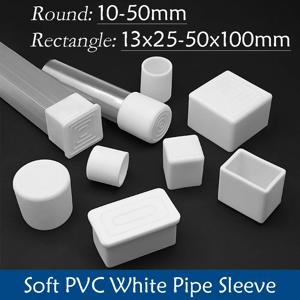 2-100개 원형 사각 직사각형 의자 다리 캡 화이트 가구 발 테이블 엔드 커버 파이프 플러그 바닥 보호 논슬립 커버