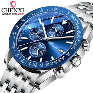 첸시 최고급 명품 남성용 쿼츠 시계 시리즈 방수 스테인리스 스틸 우아한 손목시계 클래식 디자인 신사용