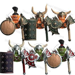 중세 워크래프트 오크 만화 모델 브릭 미니 호환 조립 액션 피규어 퍼즐 블록 장난감 생일 선물 ﻿