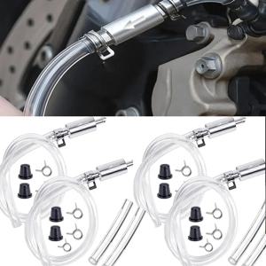 새로운 브레이크 액 블리더 호스 (일방향 체크 밸브 포함) 자동차/오토바이 브레이크 블리더 호스 키트 (클램프 포함)