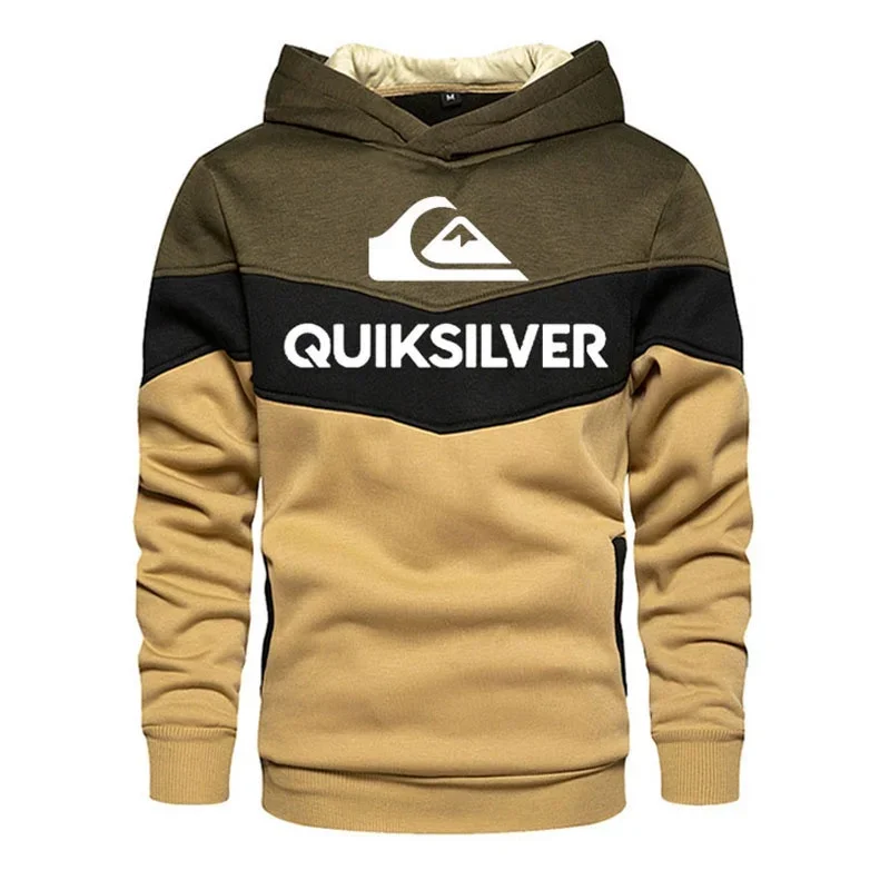 2025 신상 남성 후드티 스플라이싱 아웃도어 레저 스포츠웨어 스트리트 패션 남성용 따뜻한 울 후드티 가을/겨울 코트