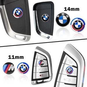 11mm 14mm 자동차 리모컨 키 엠블럼 로고 스티커 장식 데칼 BMW M E46 E90 E60 F30 F10 E39 E36 F20 G30 G20 E87 E92 E91 E30용