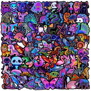 50/100PCS 네온 라이트 낙서 스티커 물 컵 모바일 방수 장식 스티커 크리 에이 티브 편지지 노트북 스티커