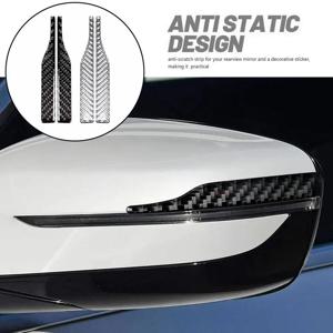 2개입 미러 가장자리 보호 자동차 충돌 방지 스트립 경량 텍스처 긁힘 방지 스티커 자동차 긁힘 방지 자동차 부품