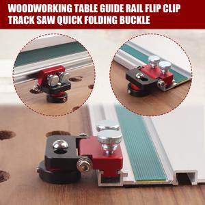 1/2개 목공 작업대 힌지 도그 - 트랙 톱 가이드 레일, 원형 가이드 레일용, 19/20mm 도그 홀 높이 조절 가능