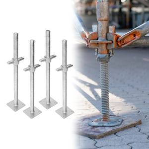 임시 플랫폼용 비계 장비 조절식 레벨링 잭 강철 중공 나사 발