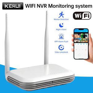 KERUI 미니 네트워크 WIFI 8CH NVR 레코더 감시 비디오 6MP 듀얼 렌즈 홈 보안 카메라 시스템 XMEYE iCSee Onvif