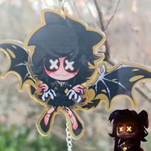 애니메이션 머더 드론즈 코스프레 키체인 움직이는 가발 아크릴 만화 피규어 키체인 백팩 장식 키링 소품