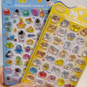 1pcs 귀여운 유령 3d 크리스탈 스티커 우주 비행사 스티커 재미 있은 창조적 인 3d 스티커 Diy 일기 스티커 학생 상품