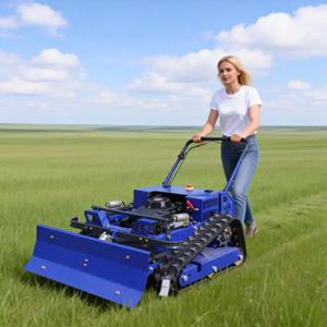맞춤형 CE EPA 인증 잔디깎이 - 전 지형 농업용 고무 트랙 원격 제어 로봇 잔디깎이