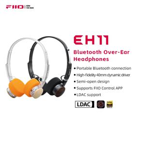 FIIO EH11 온이어 블루투스 헤드폰, 강력한 베이스 및 LDAC Hi-Res 오디오, 가벼운 레트로 디자인, 30시간 배터리, 듀얼 디바이스 및 A